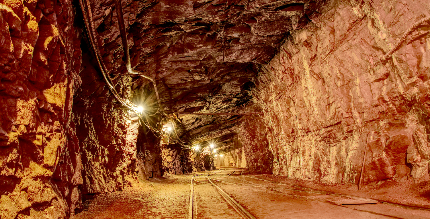 Mining gallery in the visitor mine Kleinenbremen