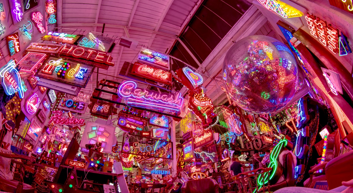 God's own junkyard: electric neon signs as far as the eye can see 