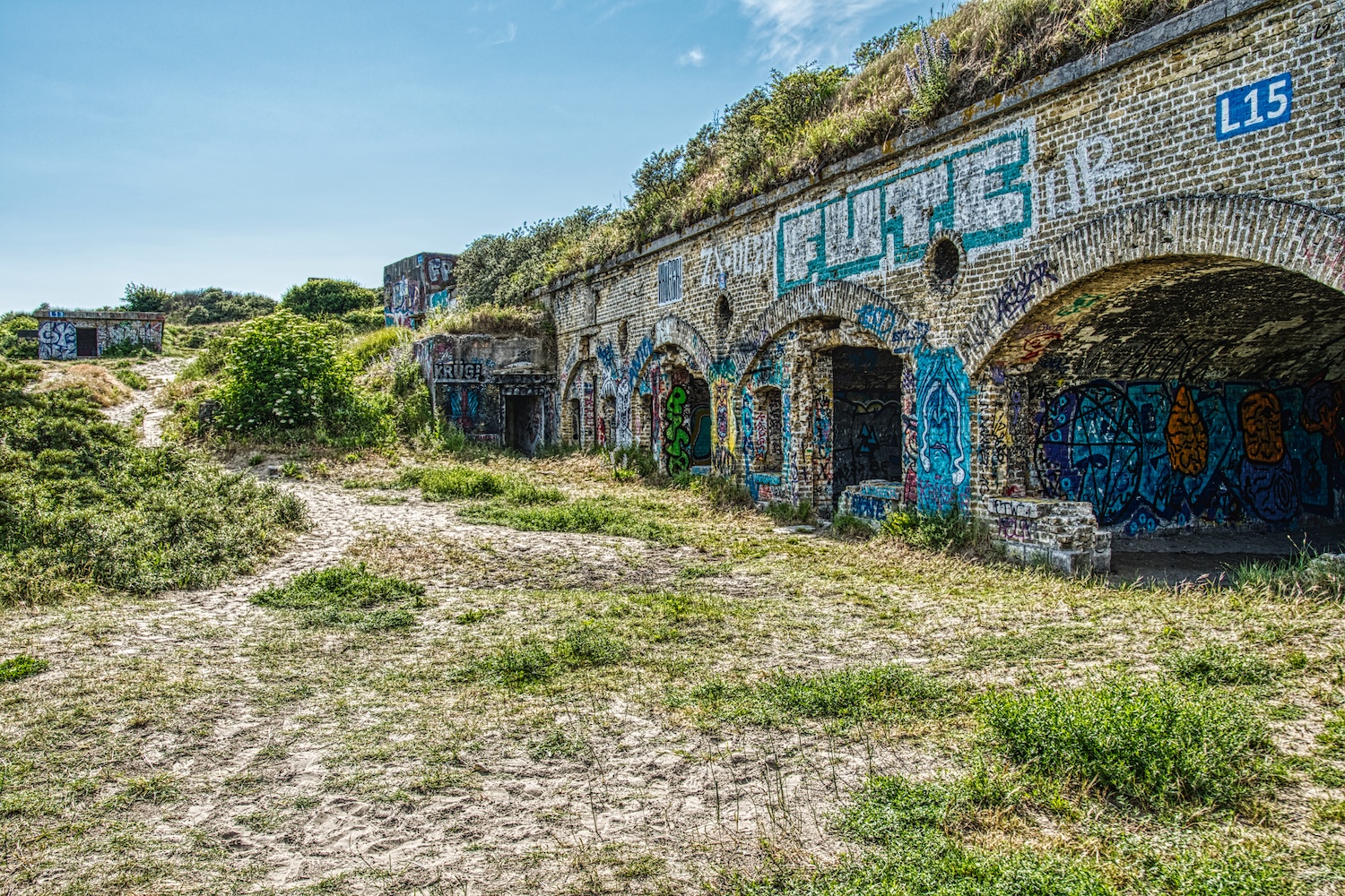 Remains of bunkers from the Second World War