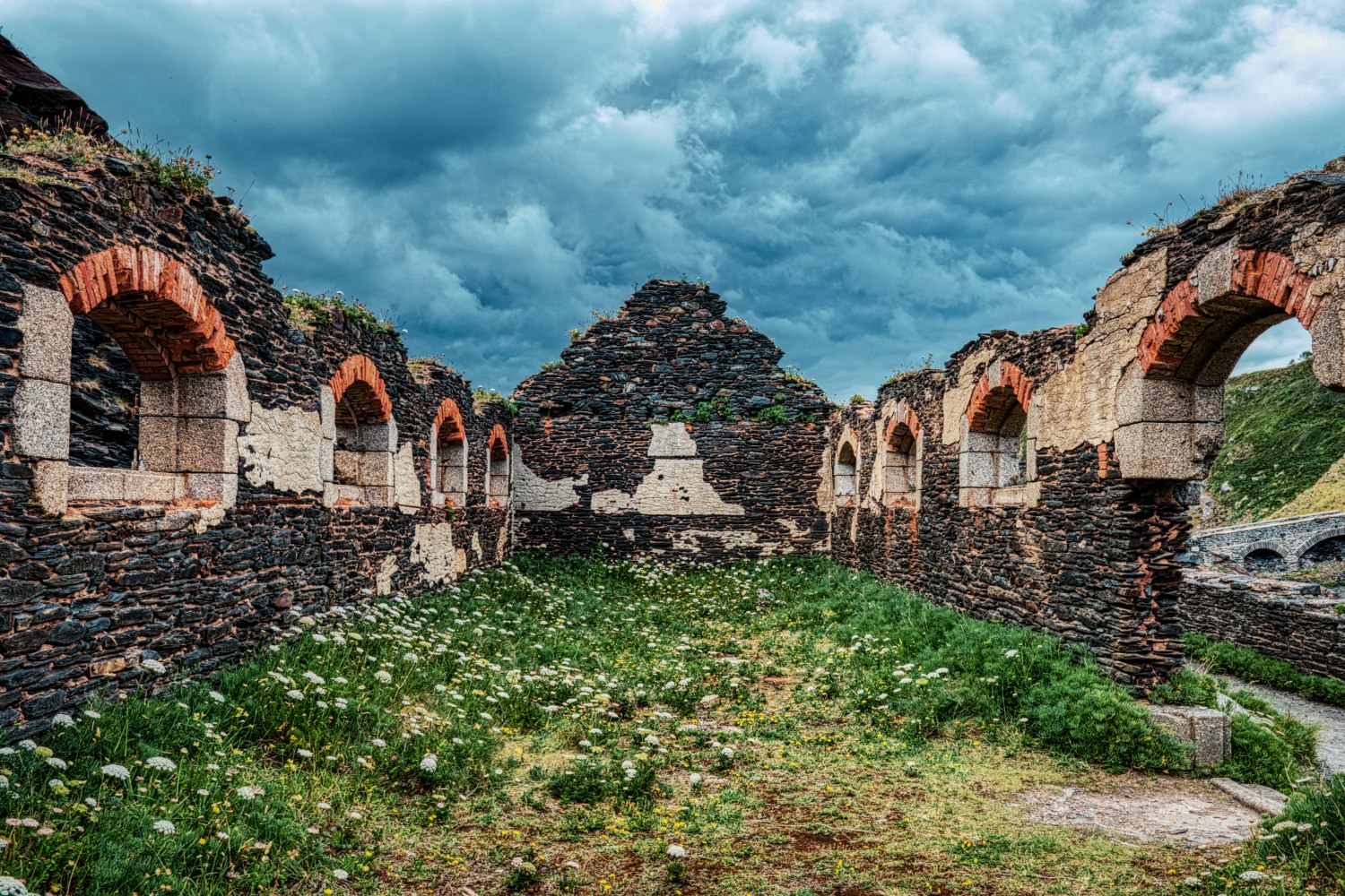 Die Ruinen auf der "Îlot des Capucins" wurden von Flora und Fauna erobert 