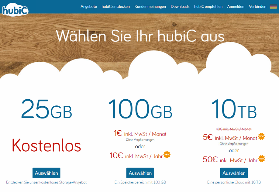HubiC: Das günstigste Cloud-Backup mit europäischem Datenschutz