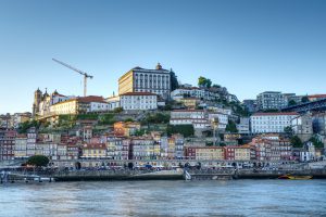 View of Porto's old town from the Gaia side