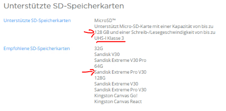 Welche SD-Speicherkarte eignet sich für die DJI Mavic 2 Pro Drohne?