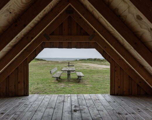 View from the Shelter cabin to Ringkobing Fjord