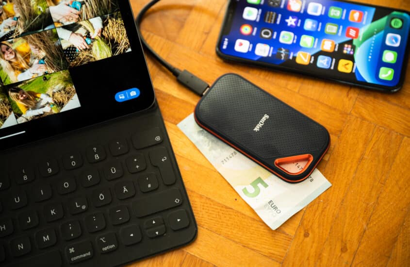 External SSD for backups and Final Cut media libraries – in the office and on the road