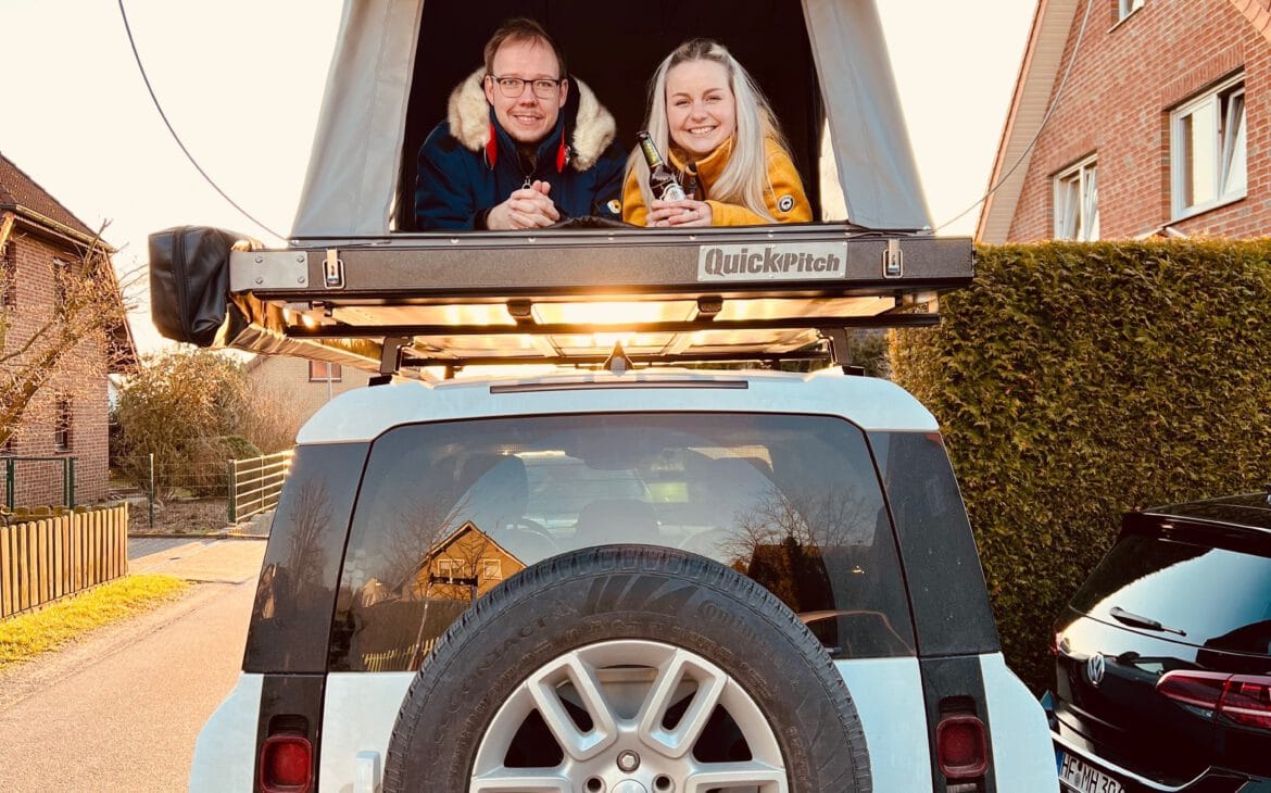 Testing our new Quick Pitch aluminium roof tent